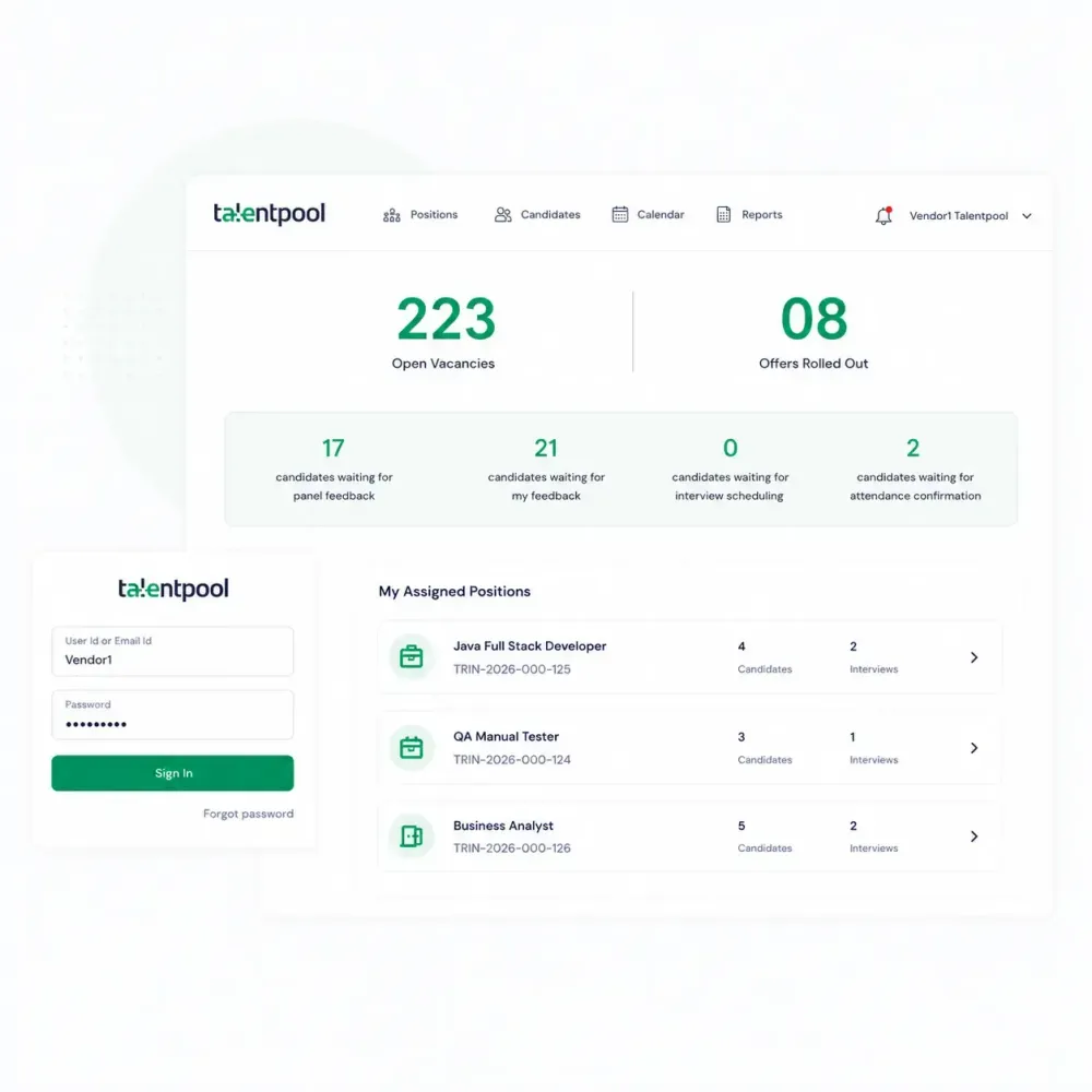 Vendor Login & Access